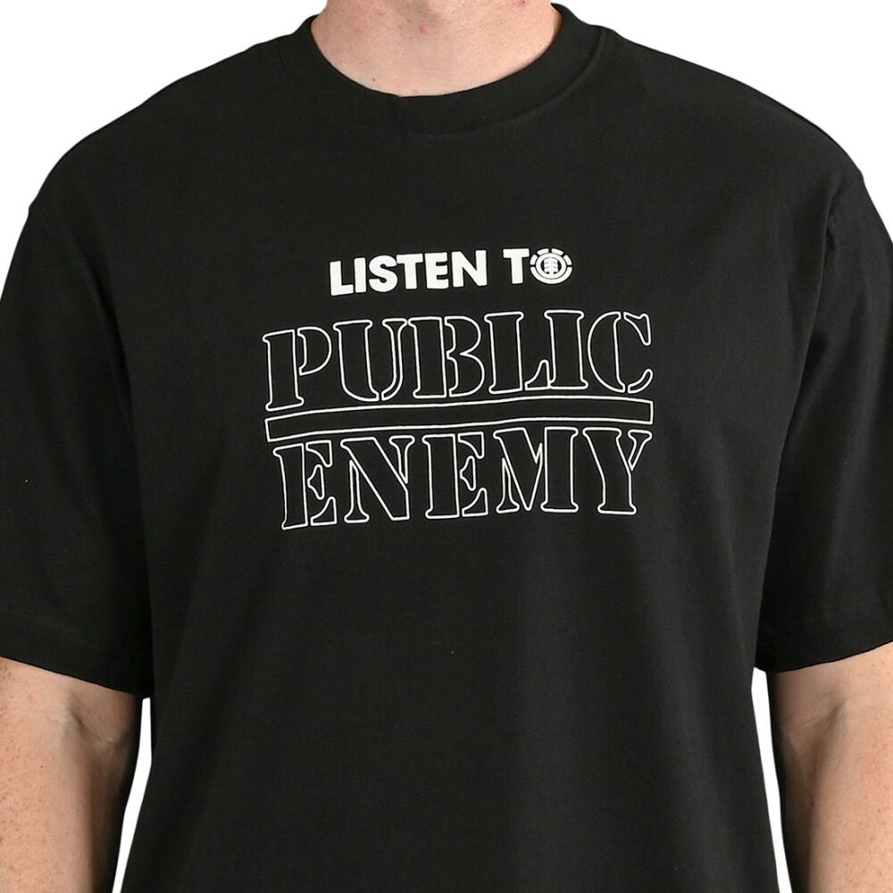 Element x Public Enemy Listen To S/S T-Shirt - Flint Black