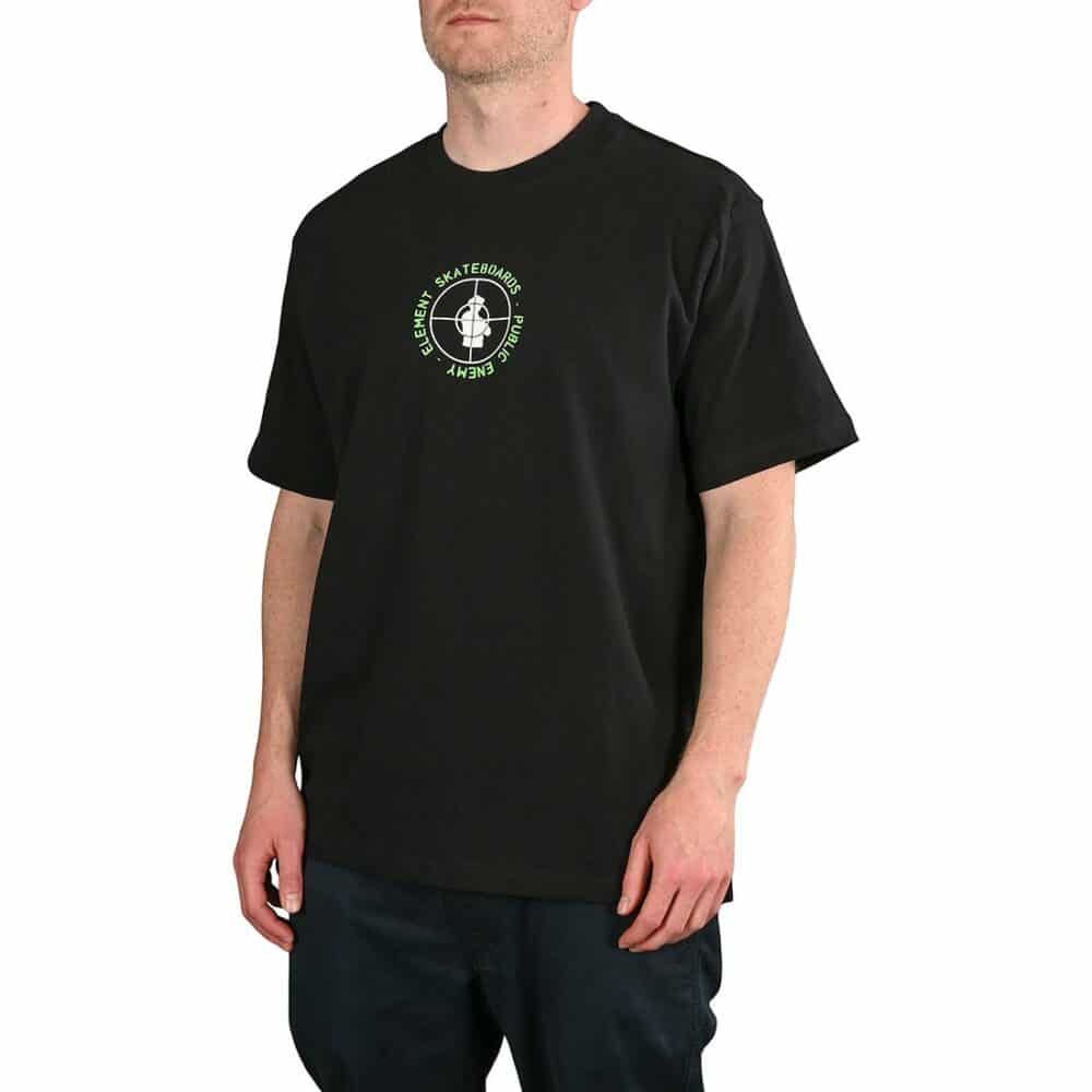 Element x Public Enemy Target S/S T-Shirt - Flint Black