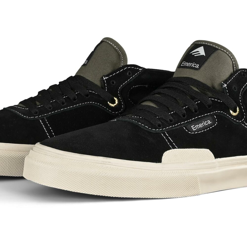 Emerica Pillar Mid-Top Skate Shoes - Black/Olive