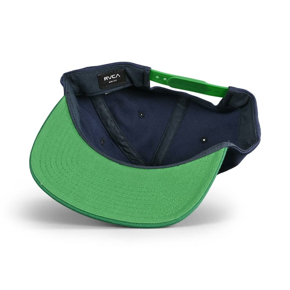 RVCA Twill Snapback Cap - Navy/Green