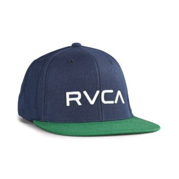 RVCA Twill Snapback Cap - Navy/Green