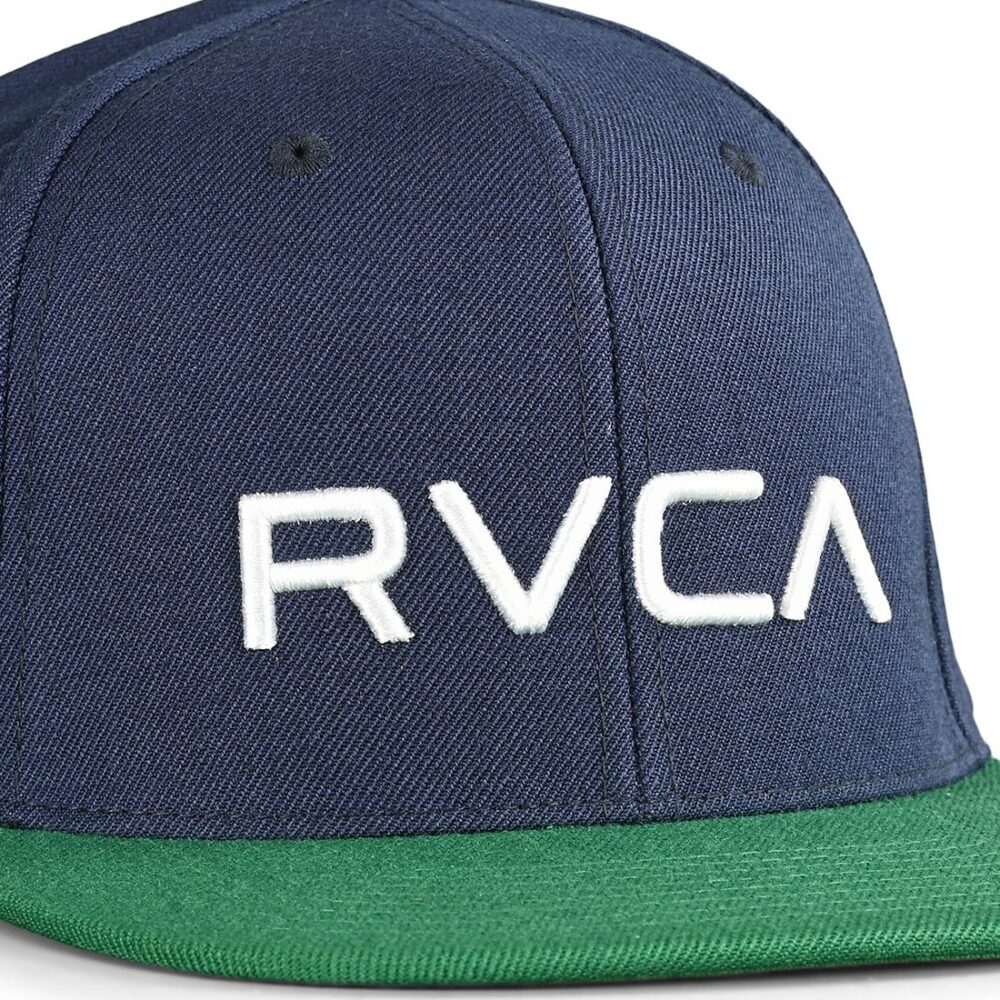 RVCA Twill Snapback Cap - Navy/Green