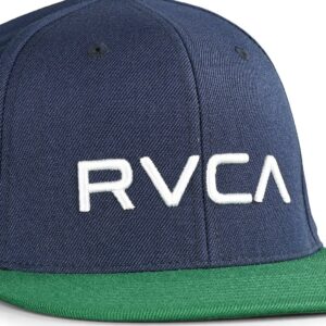 RVCA Twill Snapback Cap - Navy/Green