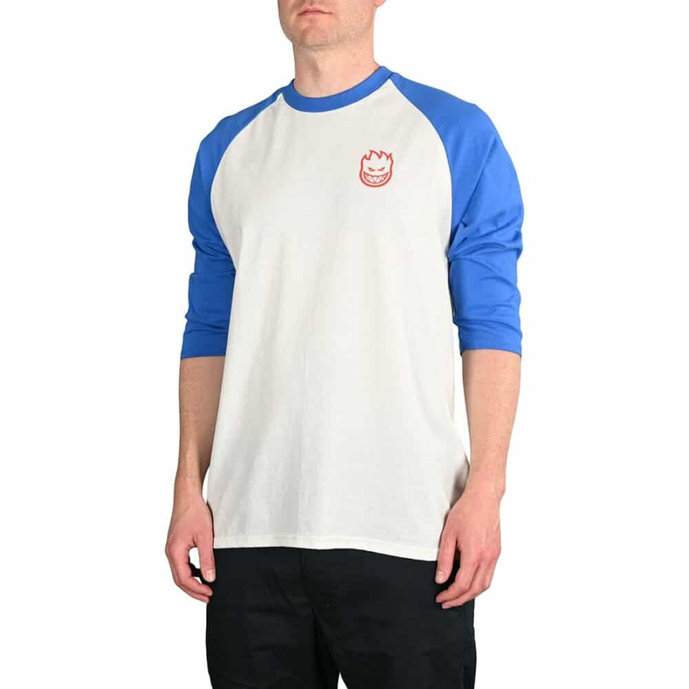 Spitfire Bighead Double 3/4 Sleeve T-Shirt - White/Royal/Red