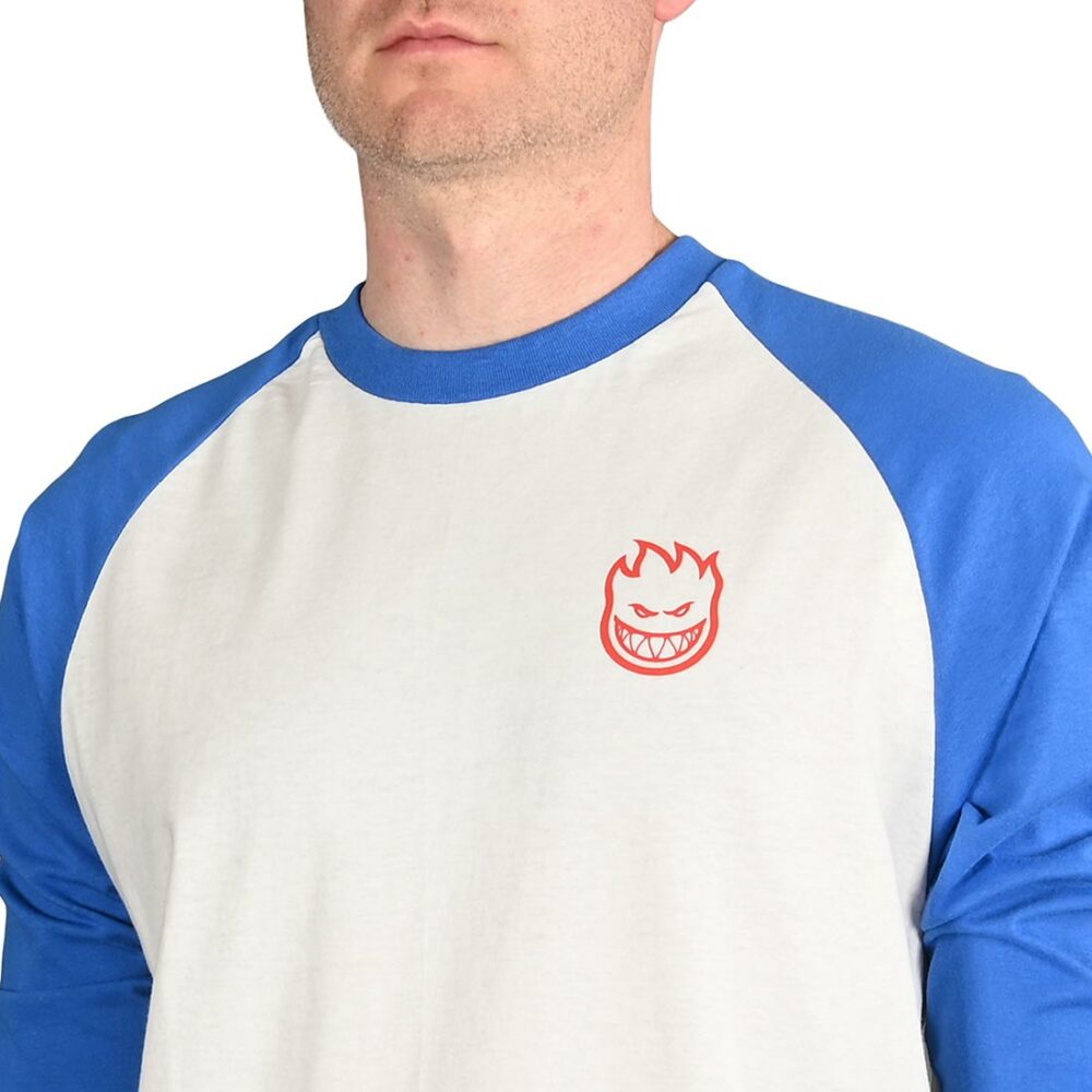 Spitfire Bighead Double 3/4 Sleeve T-Shirt - White/Royal/Red