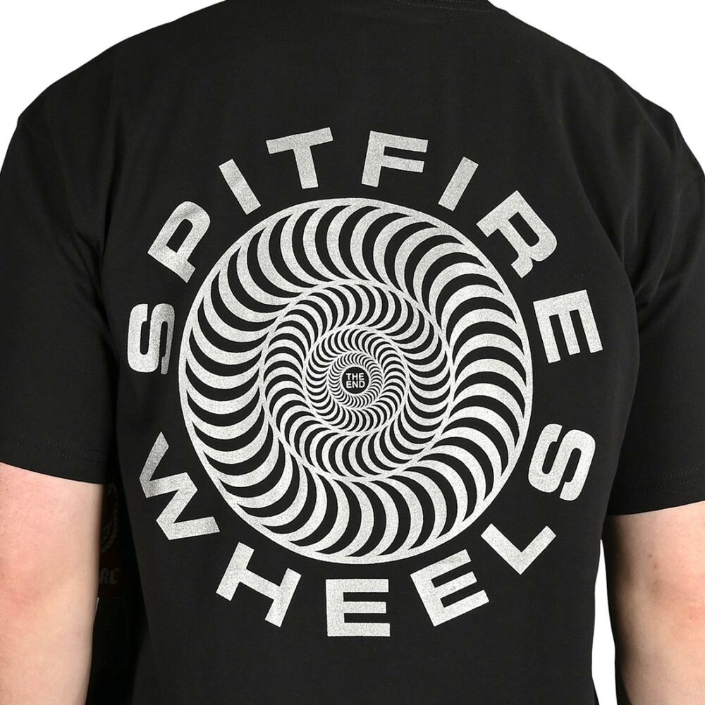 Spitfire Classic 87' Swirl S/S T-Shirt - Black/Silver Fleck