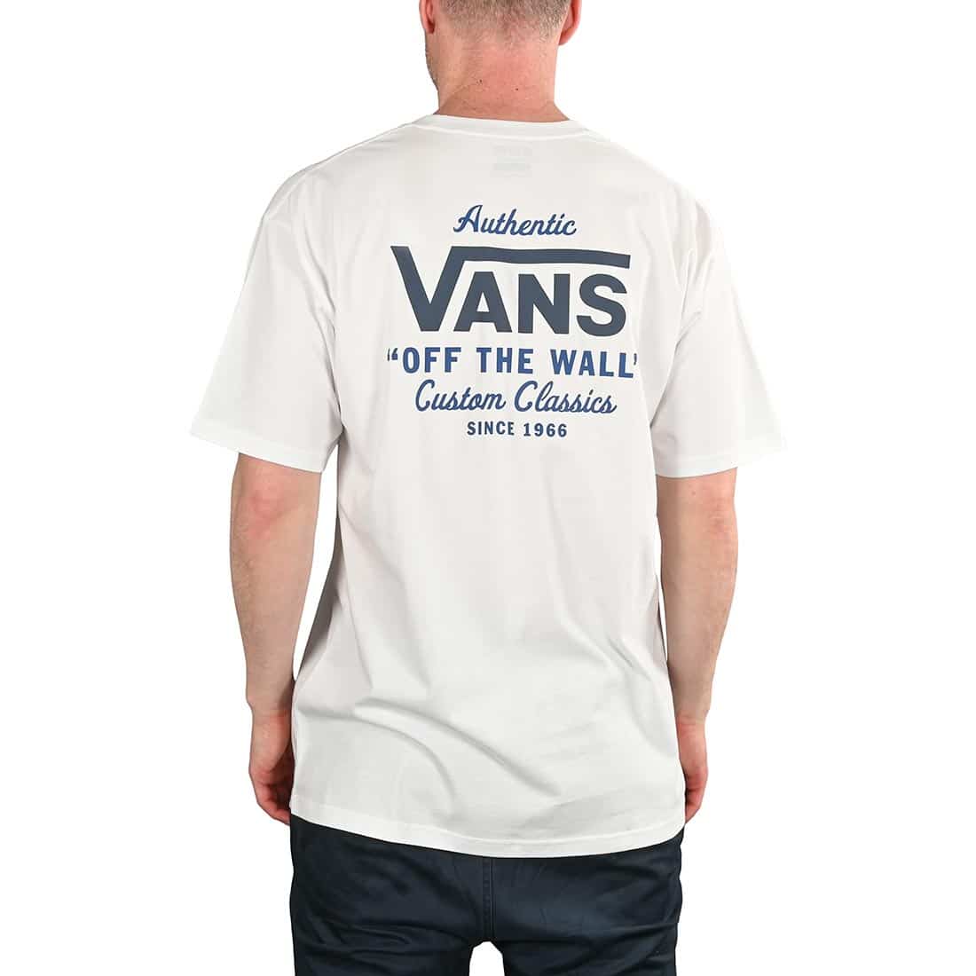 Vans Holder St Classic S S T Shirt White True Blue Supereight