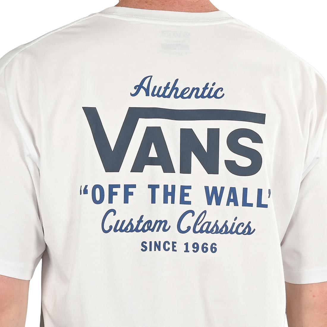 Vans Holder St Classic S/S T-Shirt - White/True Blue - Supereight