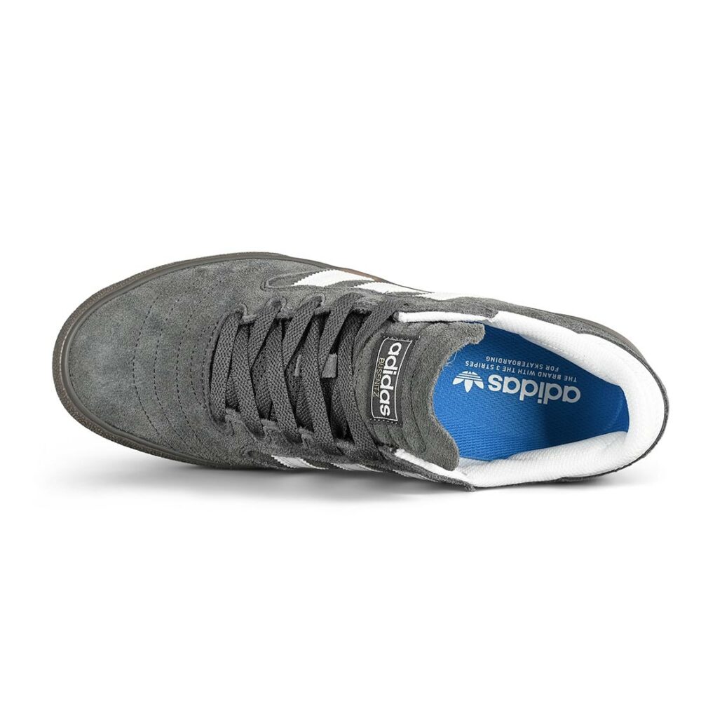 Adidas Busenitz Vulc II Skate Shoes - Grey/Cloud White/Blue Bird