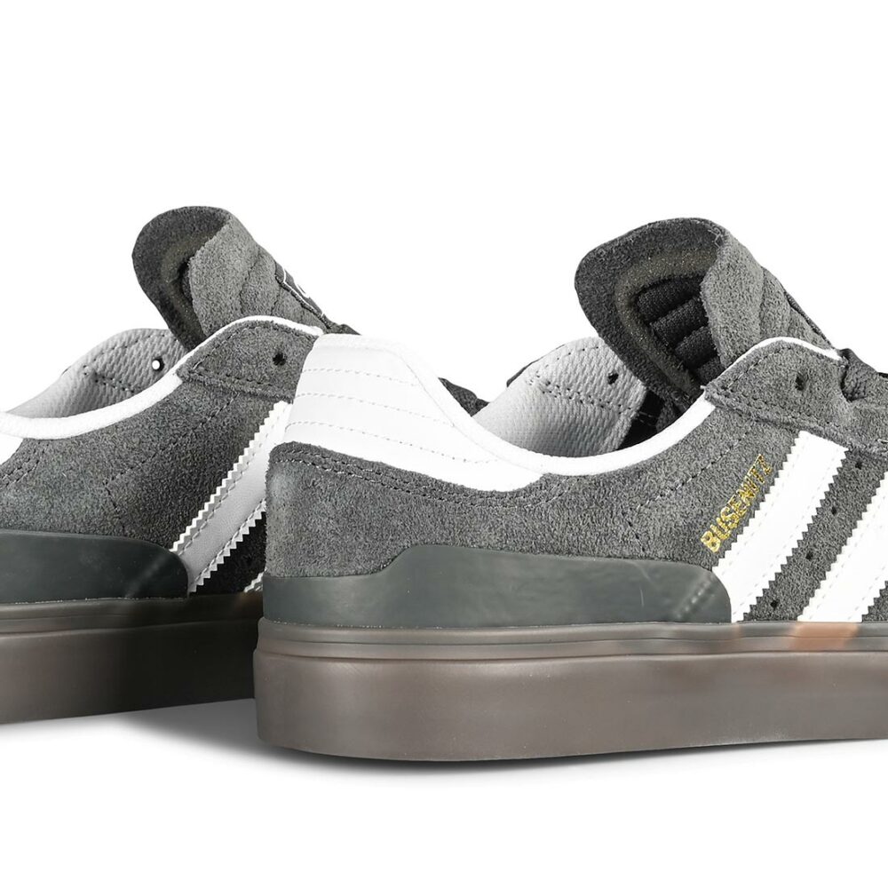 Adidas Busenitz Vulc II Skate Shoes - Grey/Cloud White/Blue Bird