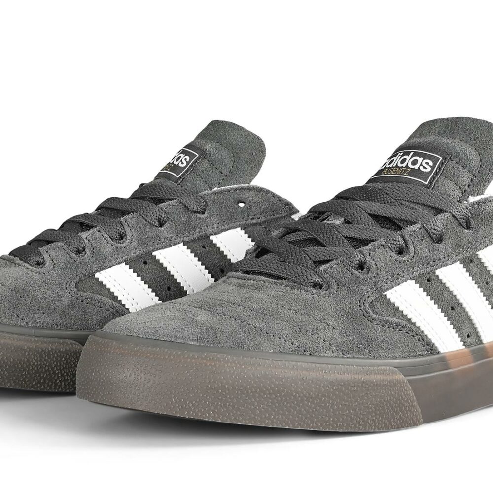 Adidas Busenitz Vulc II Skate Shoes - Grey/Cloud White/Blue Bird