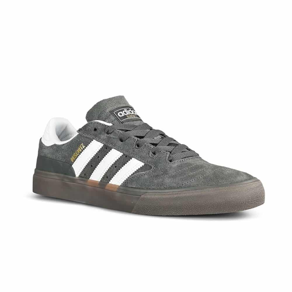 Adidas Busenitz Vulc II Skate Shoes - Grey/Cloud White/Blue Bird