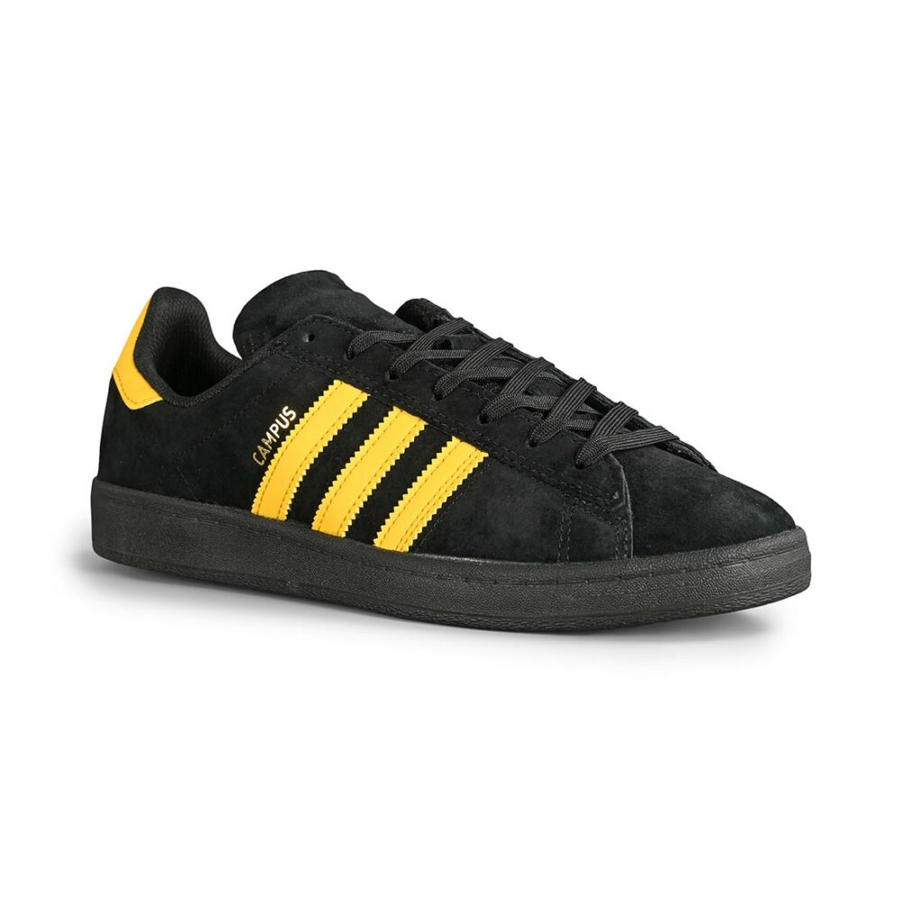 Adidas Campus ADV Skate Shoes - Core Black/Bold Gold/Core Black