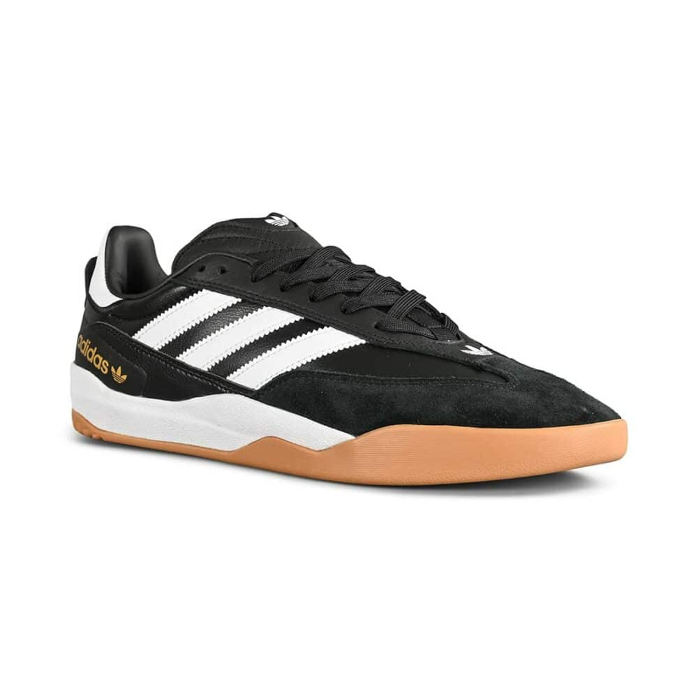 Adidas Copa Nationale Skate Shoes - Core Black/Cloud White/Gold