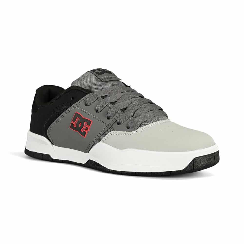 DC Central Low Top Skate Shoes - Black/Grey/Red