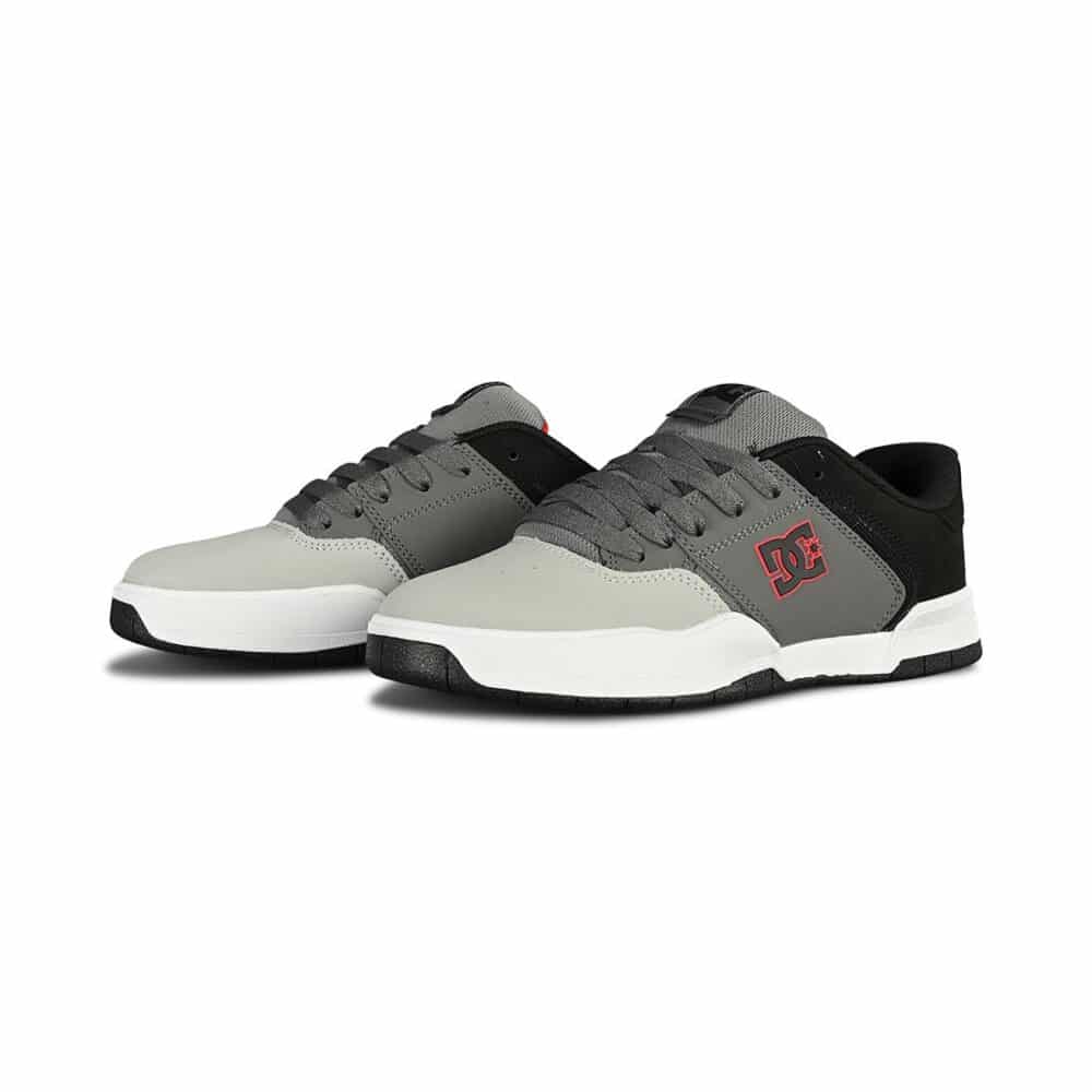 DC Central Low Top Skate Shoes - Black/Grey/Red