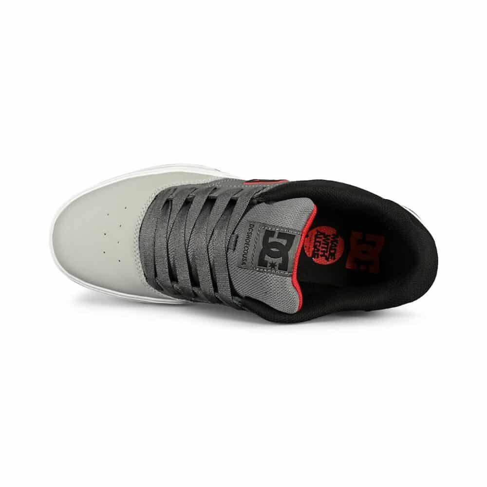 DC Central Low Top Skate Shoes - Black/Grey/Red