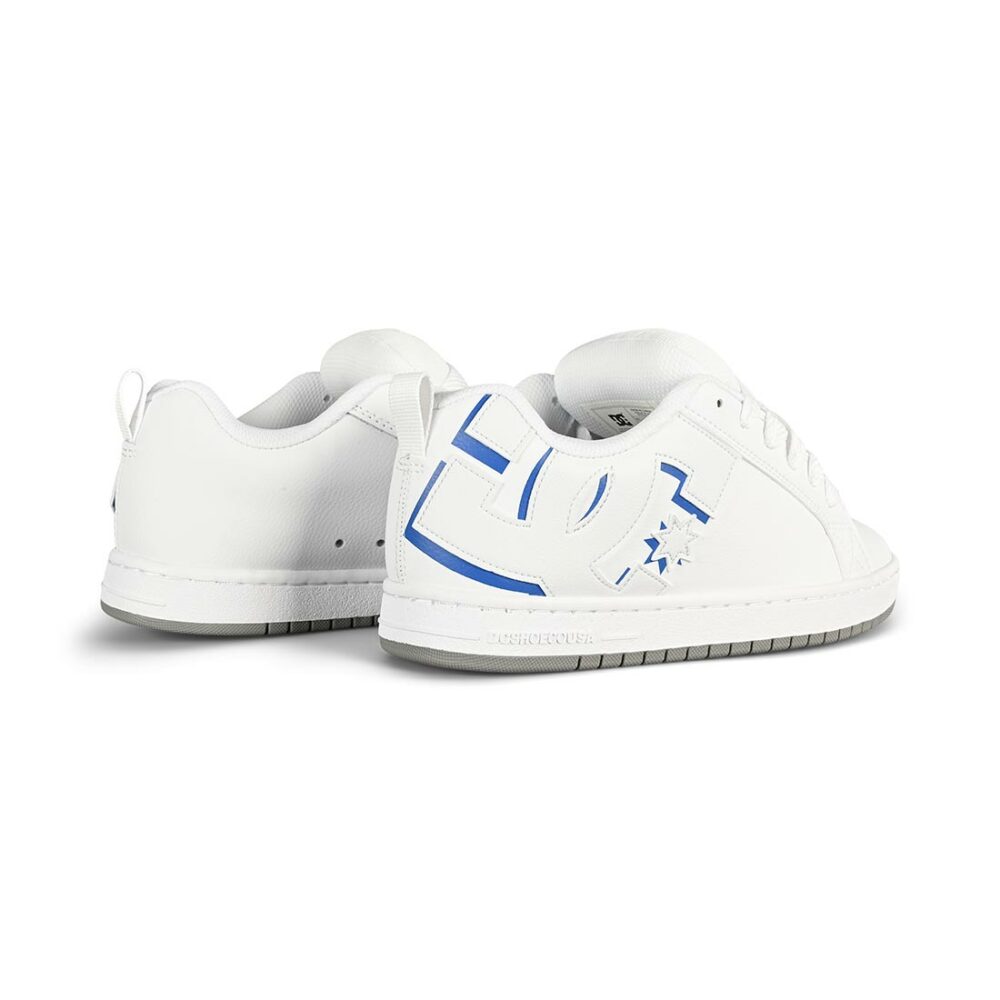 DC Court Graffik Skate Shoes - White/Royal/Grey