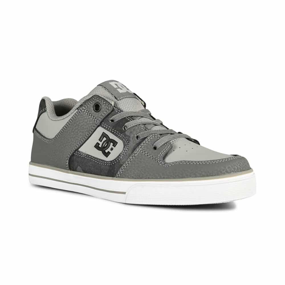 DC Pure Elastic (Youth) Skate Shoes - Grey