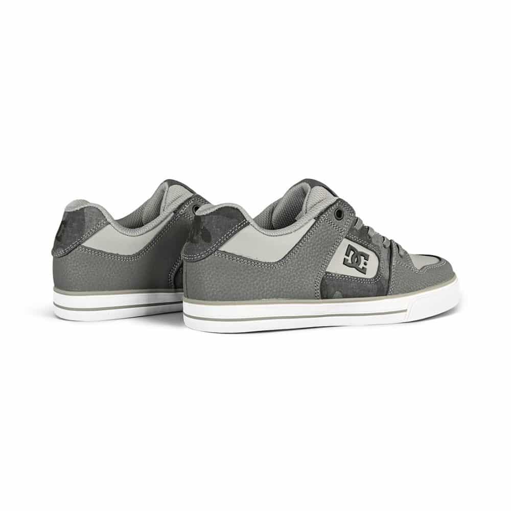 DC Pure Elastic (Youth) Skate Shoes - Grey