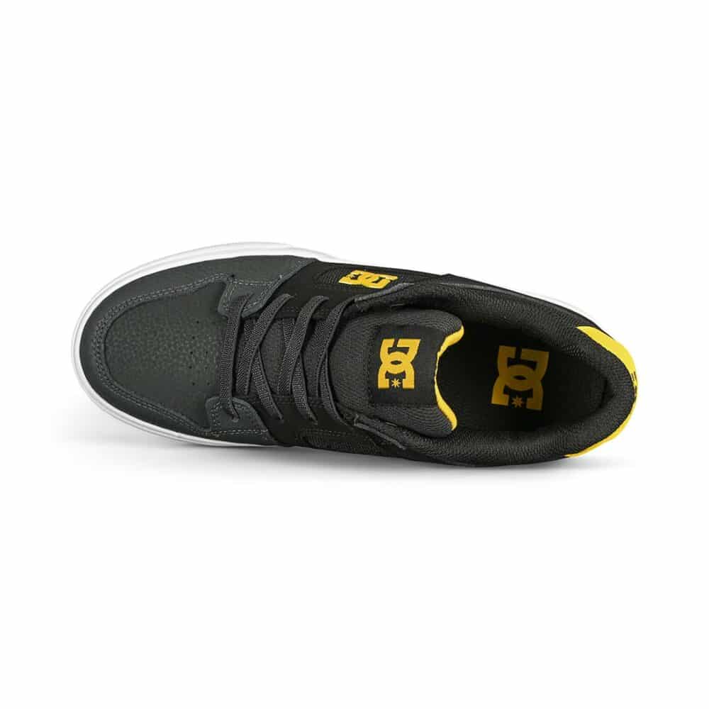 DC Pure Elastic (Youth) Skate Shoes - Grey/Yellow