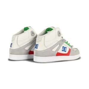 DC Pure High Top (Youth) Skate Shoes - Grey/Grey/Green