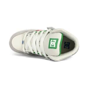 DC Pure High Top (Youth) Skate Shoes - Grey/Grey/Green