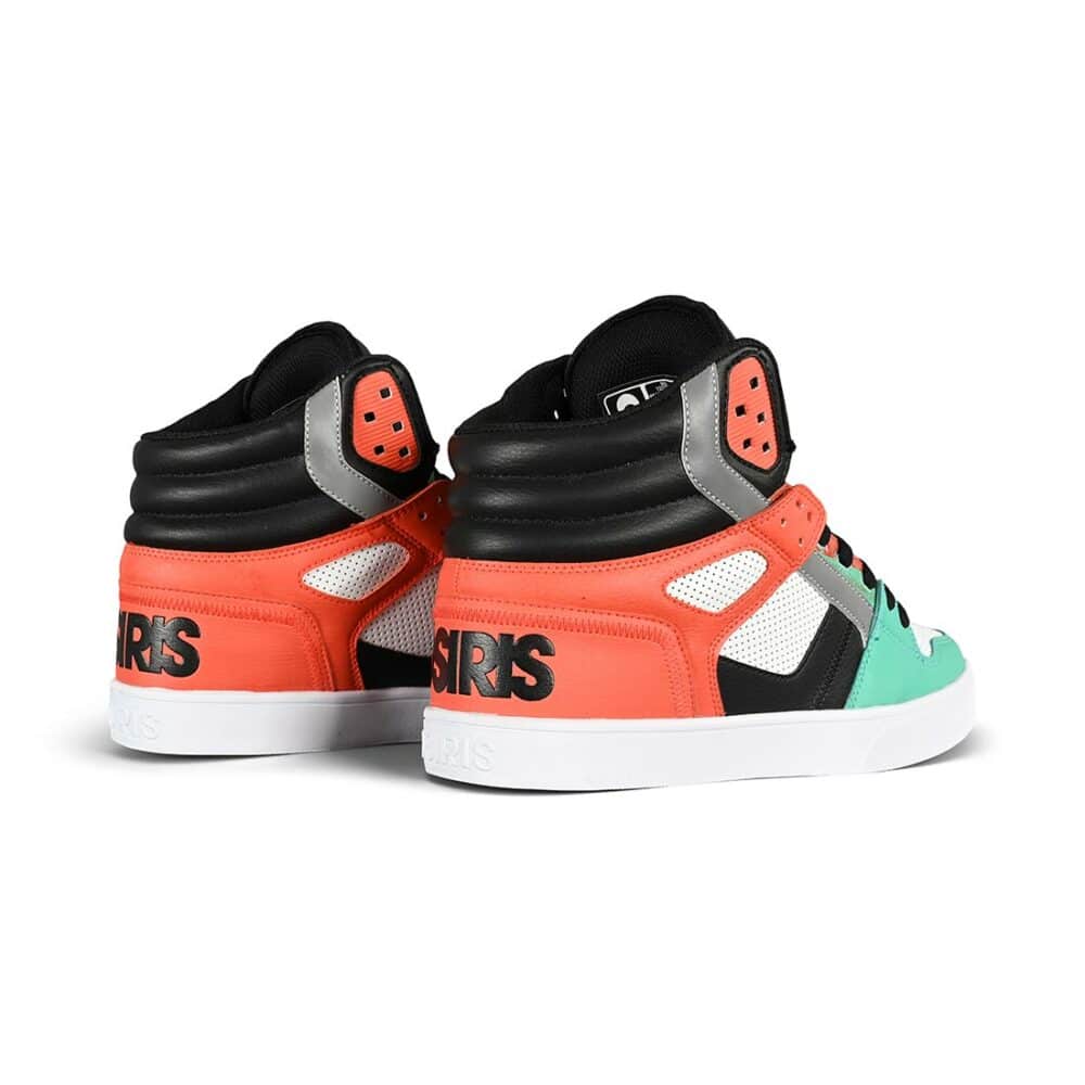 Osiris Clone High Top Shoes - Seafoam/Orange