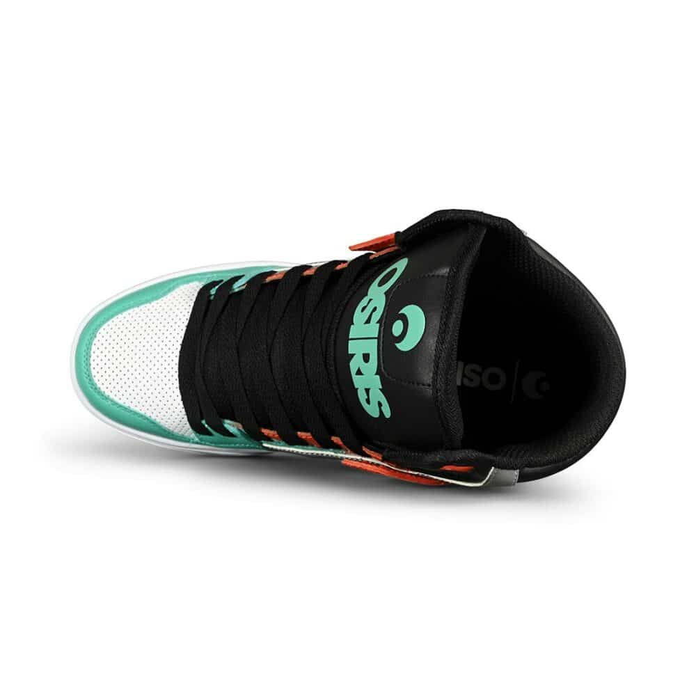 Osiris Clone High Top Shoes - Seafoam/Orange