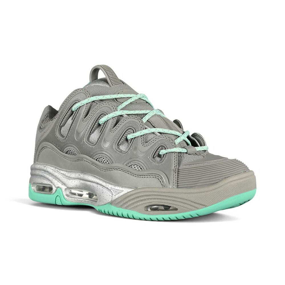 Osiris D3 2001 Skate Shoes - Grey/Seafoam