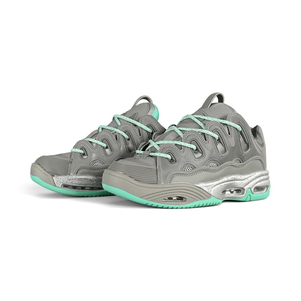 Osiris D3 2001 Skate Shoes - Grey/Seafoam