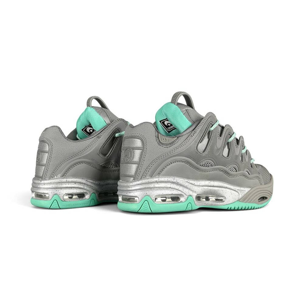 Osiris D3 2001 Skate Shoes - Grey/Seafoam