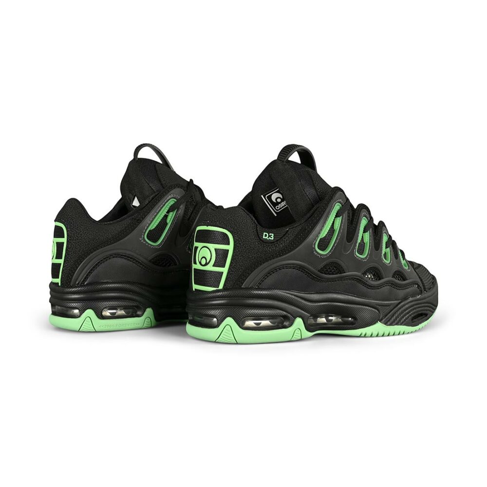 Osiris D3 2001 Skate Shoes - Haunted/Black/Glow