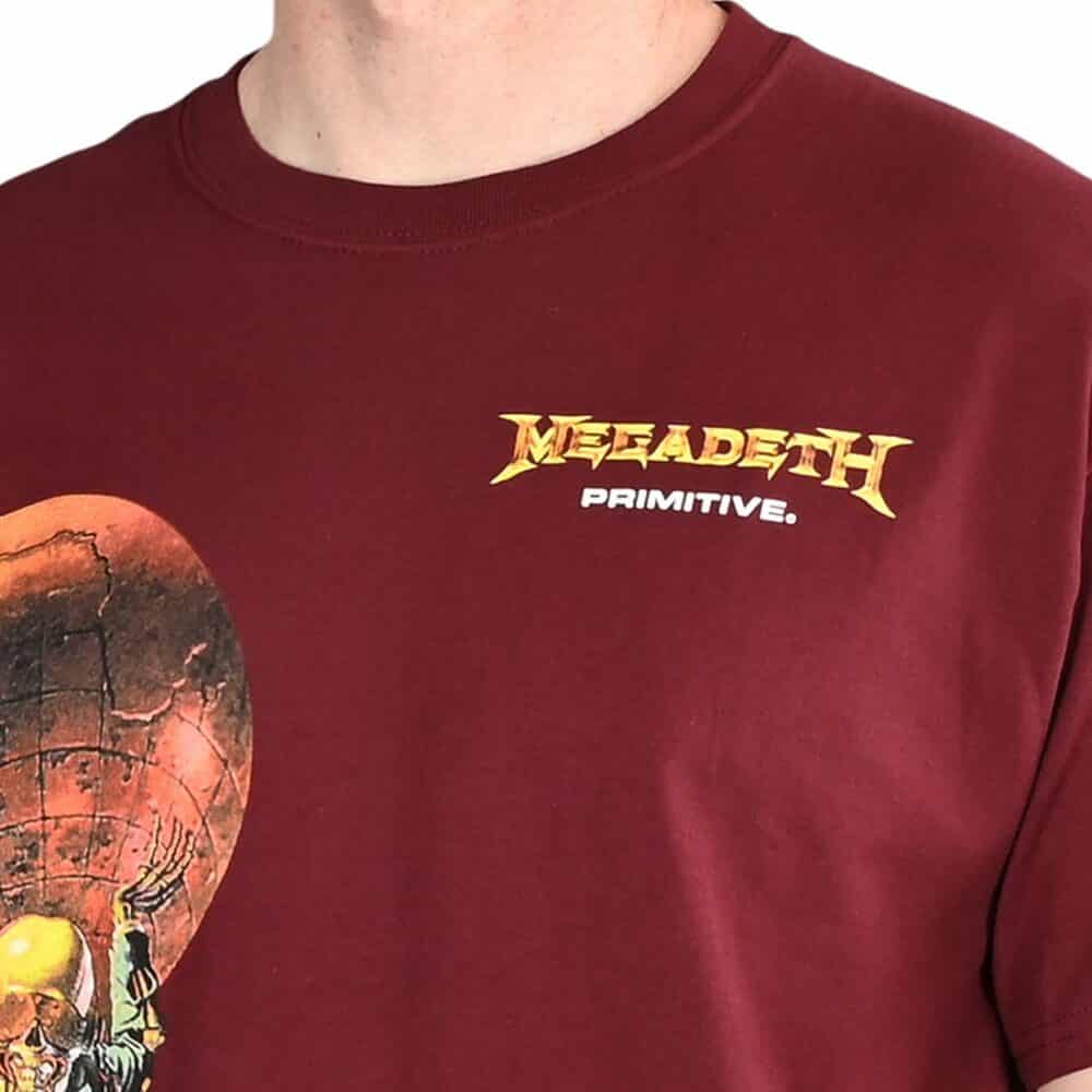 Primitive x Megadeth Dawn Patrol S/S T-Shirt - Burgandy