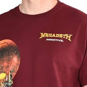 Primitive x Megadeth Dawn Patrol S/S T-Shirt - Burgundy