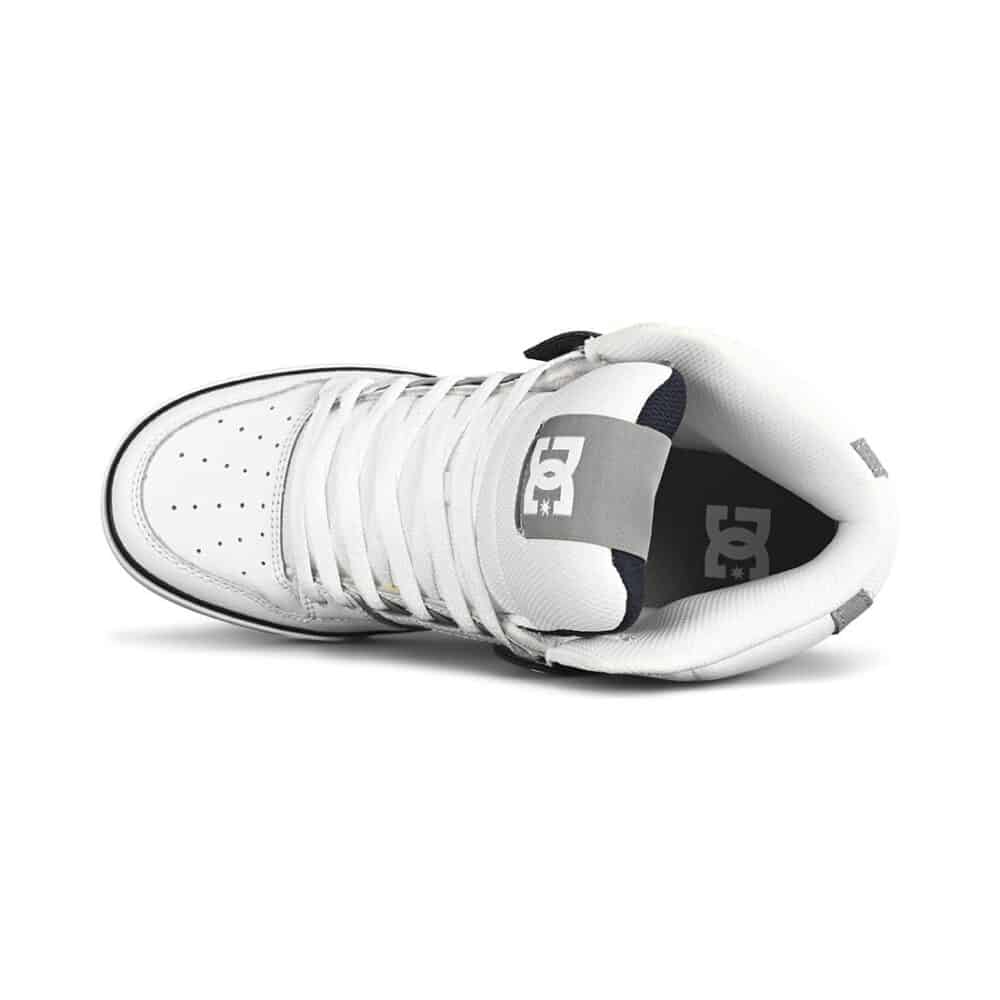 DC Pure High Top WC Skate Shoes - White/Navy