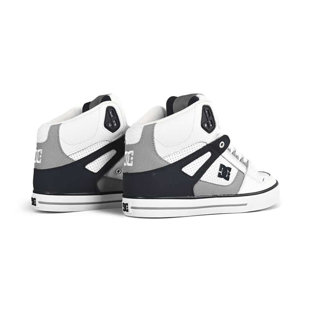 DC Pure High Top WC Skate Shoes - White/Navy