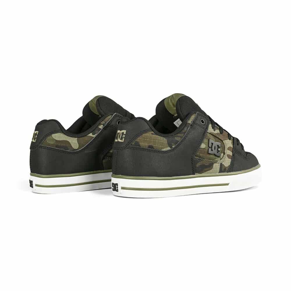 DC Pure Skate Shoes - Black/Camo Print