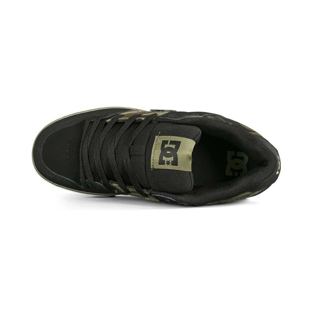 DC Pure Skate Shoes - Black/Camo Print