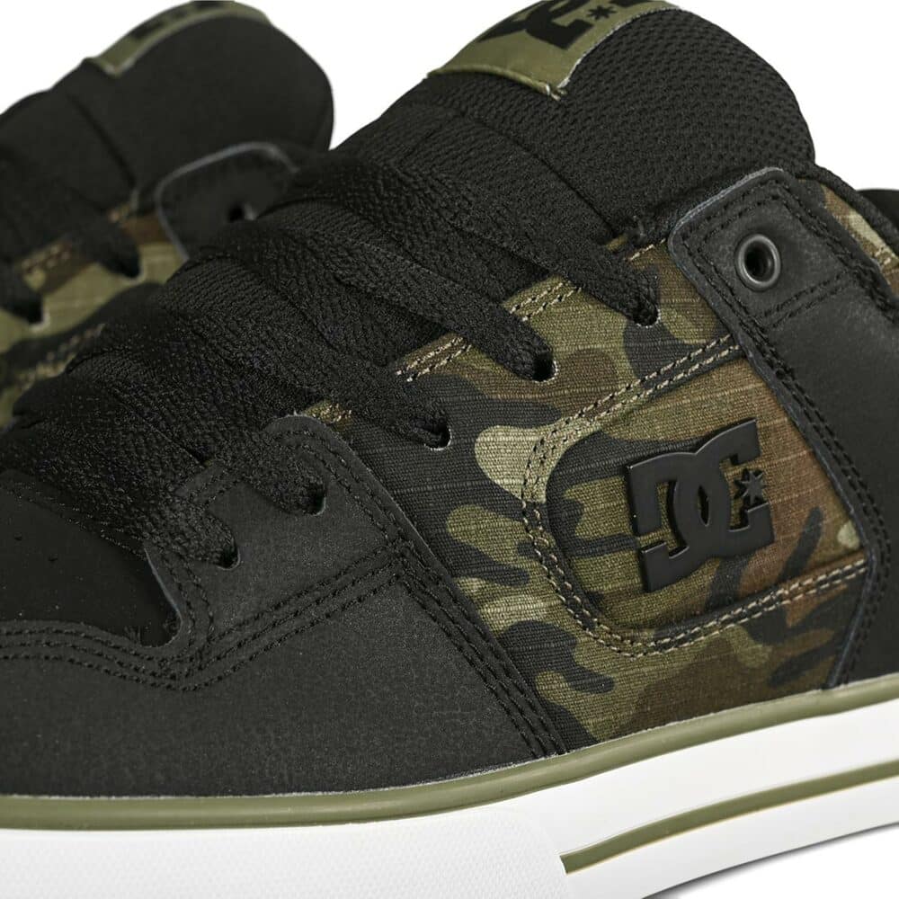 DC Pure Skate Shoes - Black/Camo Print