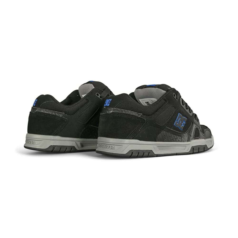 DC Stag Skate Shoes - Black/Grey/Blue