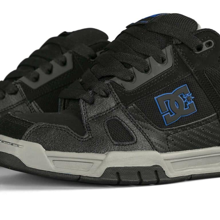 DC Stag Skate Shoes Black/Grey/Blue Supereight