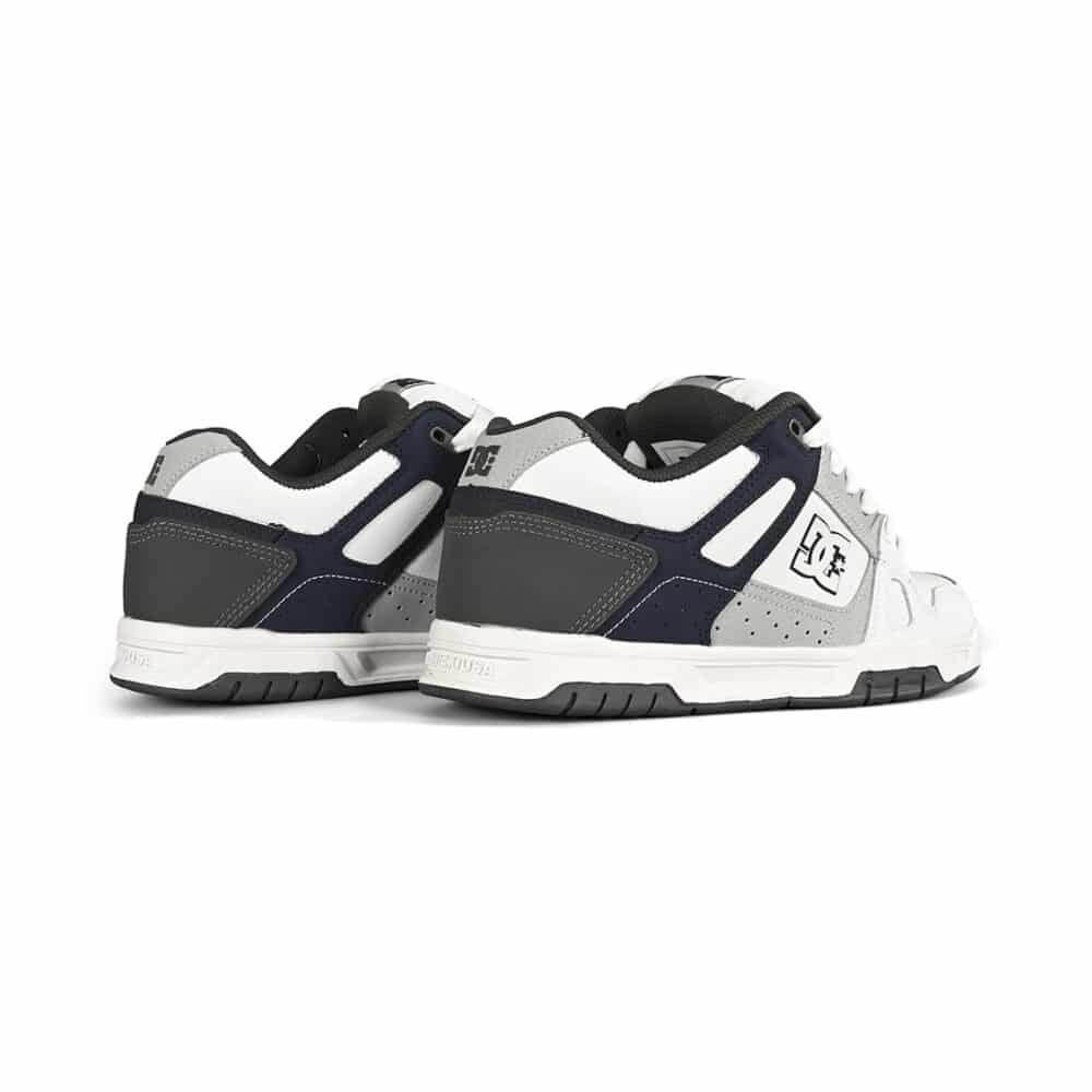 DC Stag Skate Shoes - White/Grey/Blue