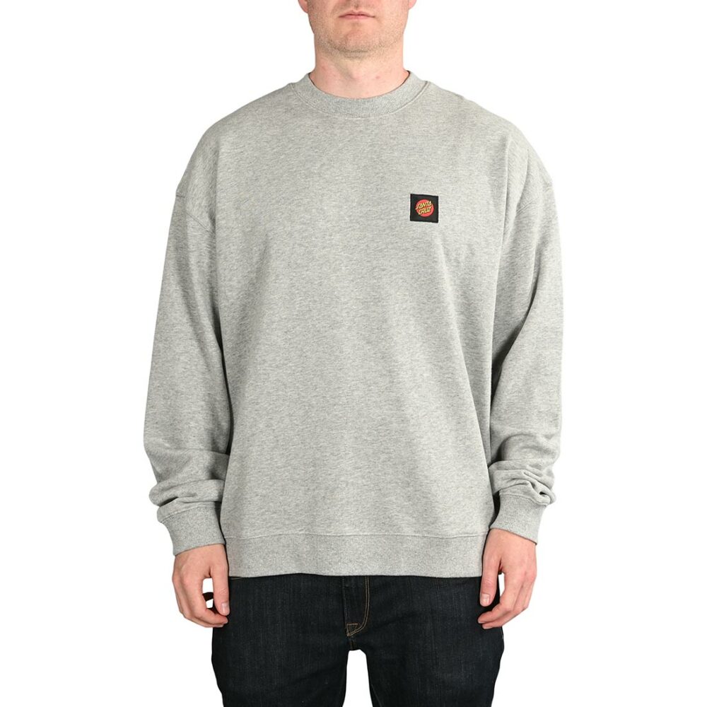 Santa Cruz Classic Label Crew Sweater - Heather Grey