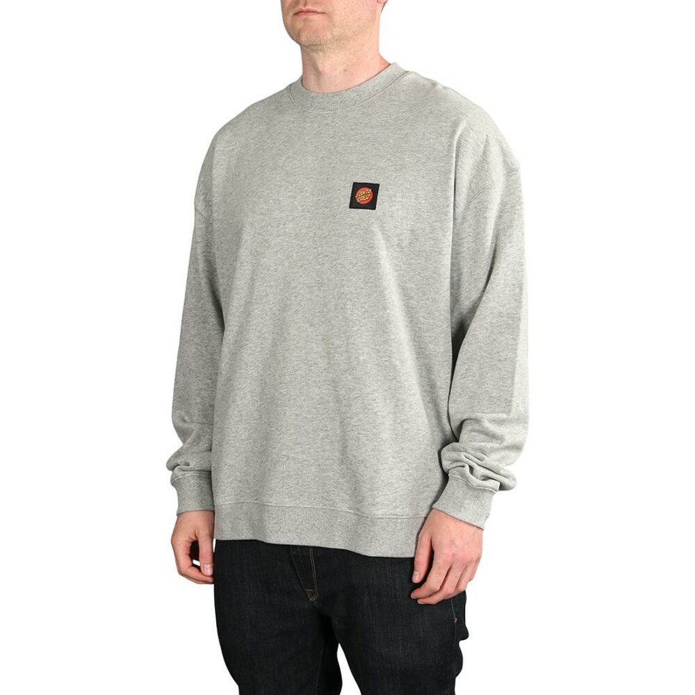 Santa Cruz Classic Label Crew Sweater - Heather Grey