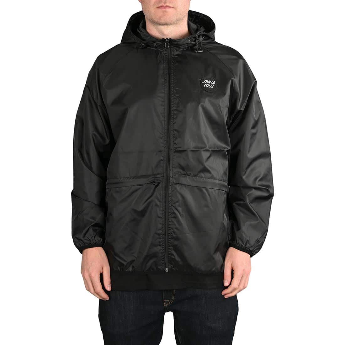 Santa Cruz Obscure Windbreaker Jacket - Black - Supereight