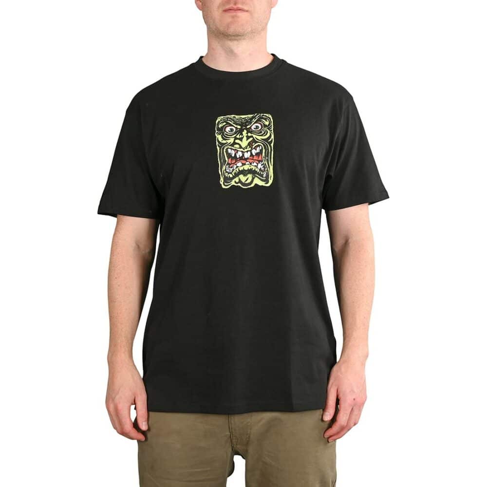 Santa Cruz Roskopp Face Front S/S T-Shirt - Black