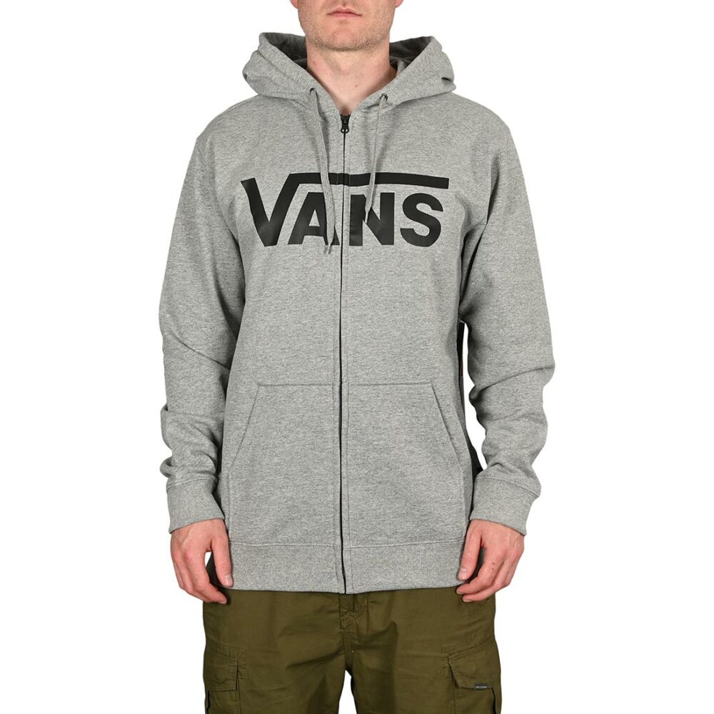 Vans Classic Zip Hoodie - Cement Heather/Black