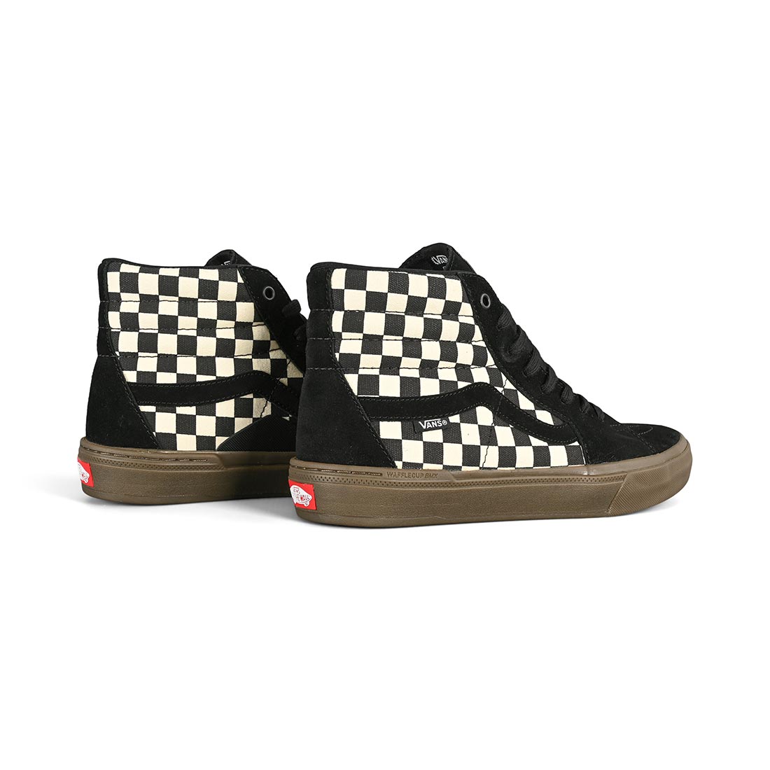 Black checkerboard high top vans shop