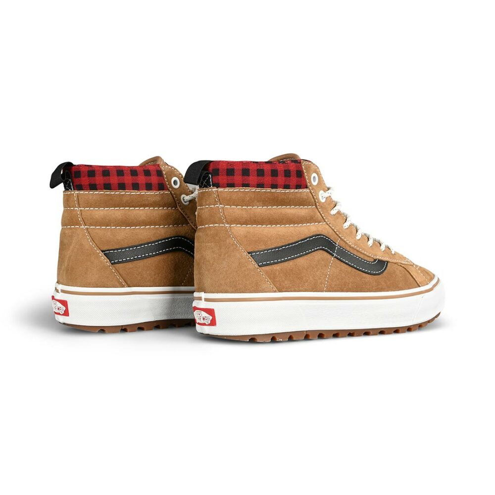 Vans Sk8-Hi MTE-1 Winterised Skate Shoes - Plaid Brown/Black